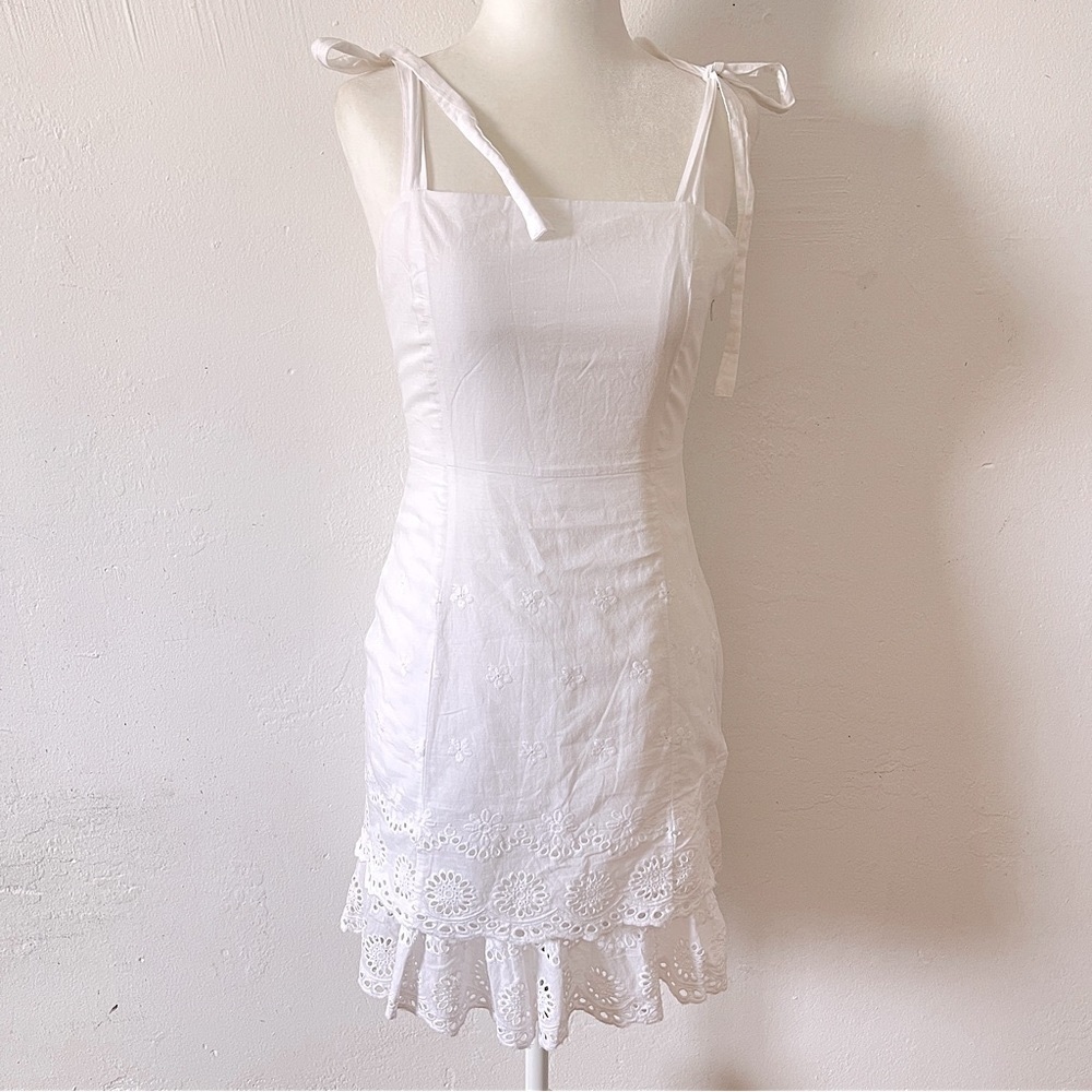 Forever 21 White Eyelet mini dress